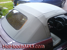 Mazda MX5 Replacement hoods/soft-tops with glass rear window :: Fitted on site, mobile fitting or mail order.
